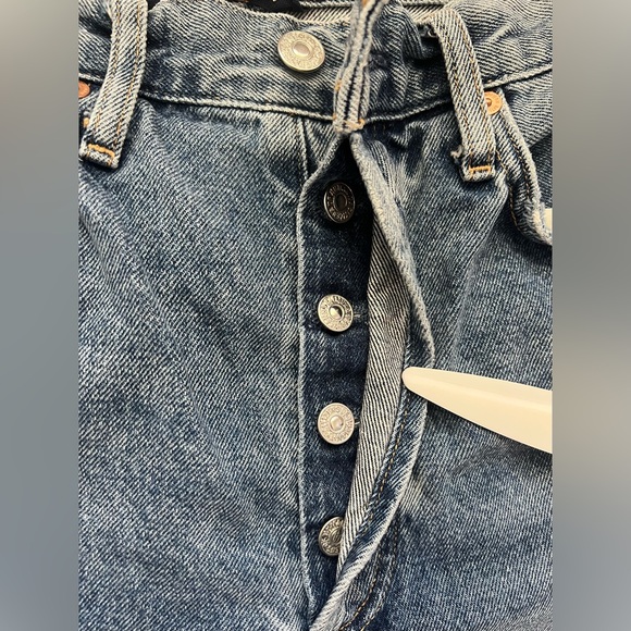 Citizen of Humanity Sabine Blue High Waist Ripped Straight Leg Jeans US27 (0760) - Picture 8 of 14